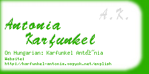 antonia karfunkel business card
